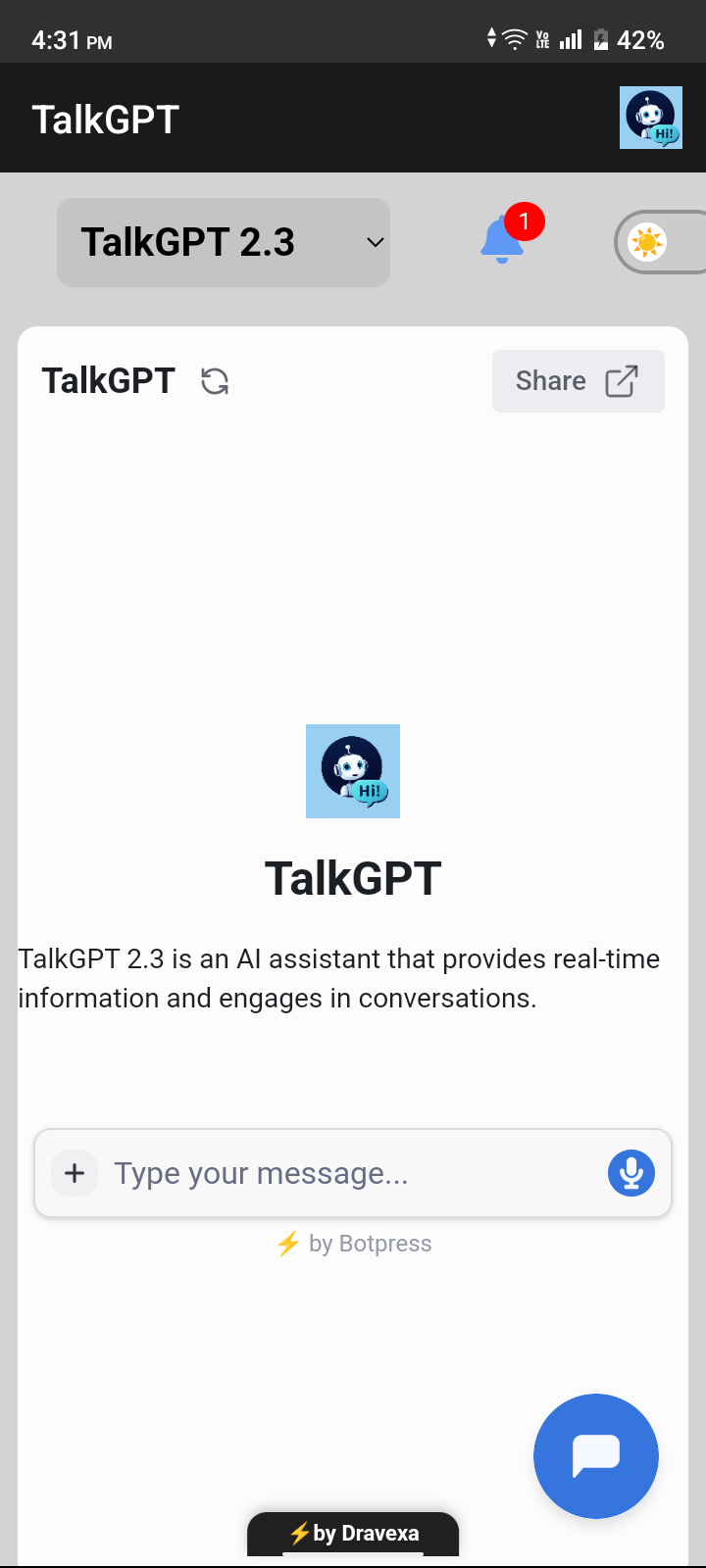 TalkGPT Android App