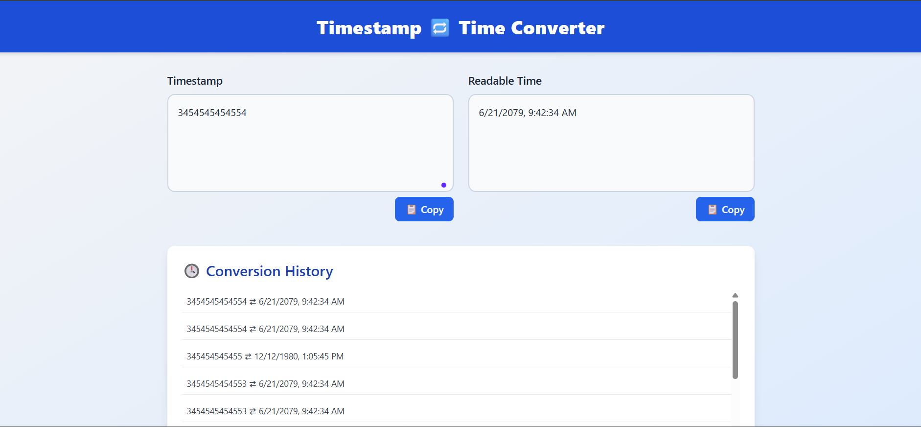 Conversion Interface
